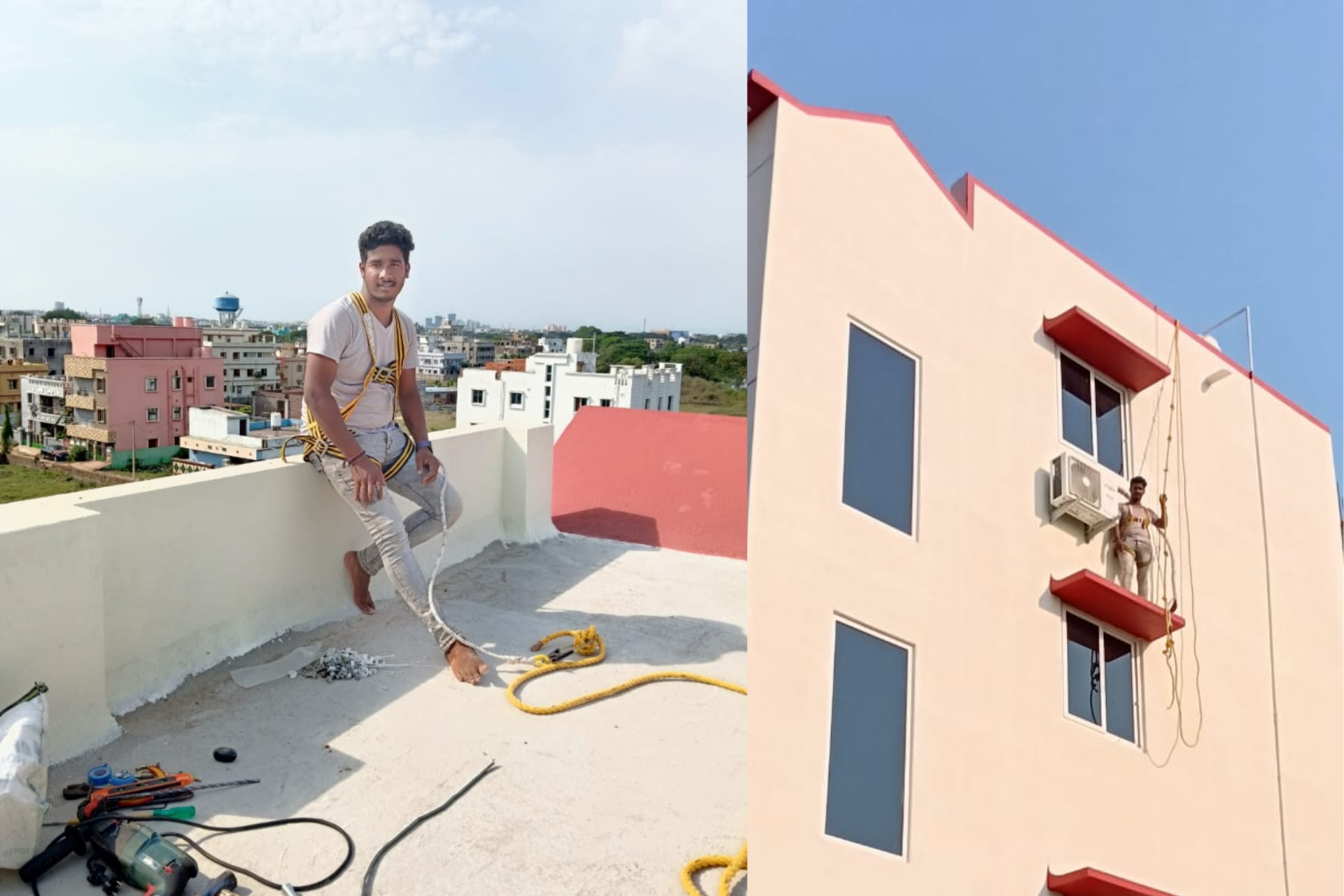 AC technician performing air conditioner repair in Bhubaneswar